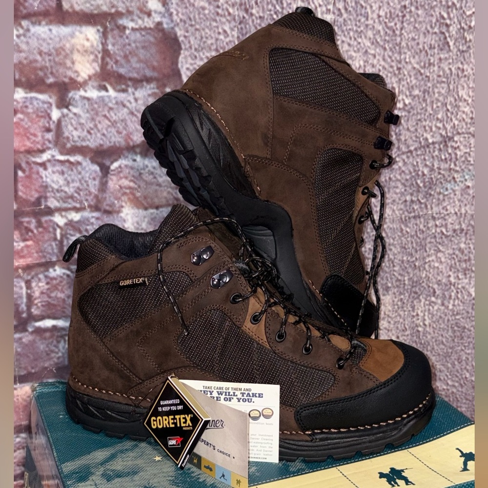 Danner Radical 452 5.5in Mens Dark Brown Leather GTX Hiking Boots SZ 14 D NIB